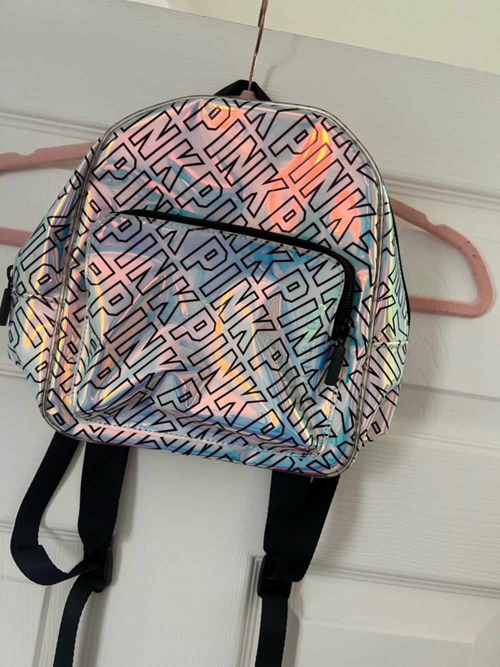 Victoria's Secret PINK Holographic Mini Backpack.